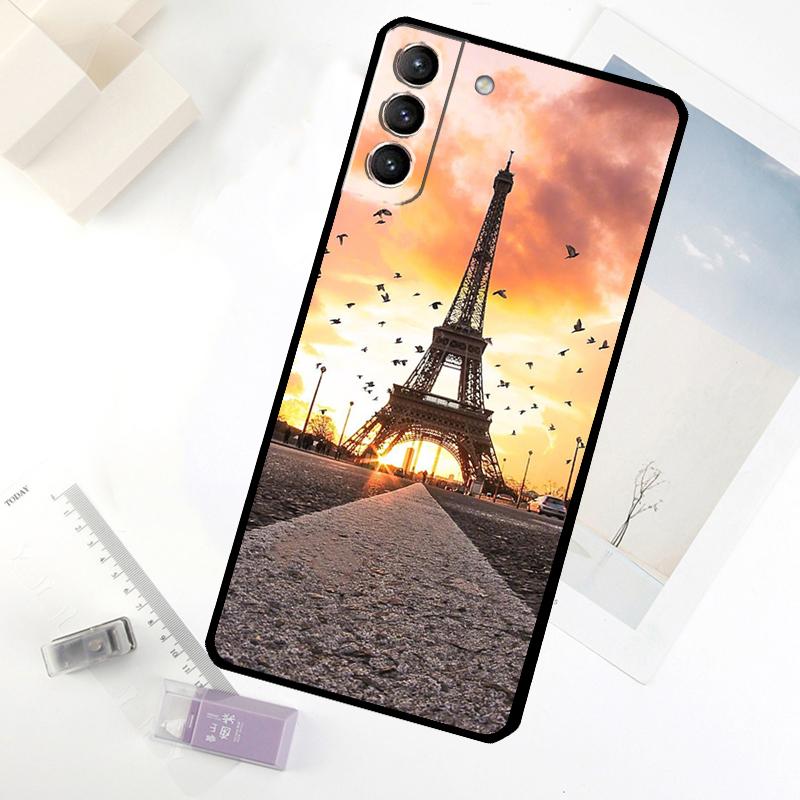 Paris Eiffel Tower France Phone Case For Samsung Galaxy S25 S26 Ultra S20 S21 S22 S23 S24 Ultra S10 Plus S25 FE Cover