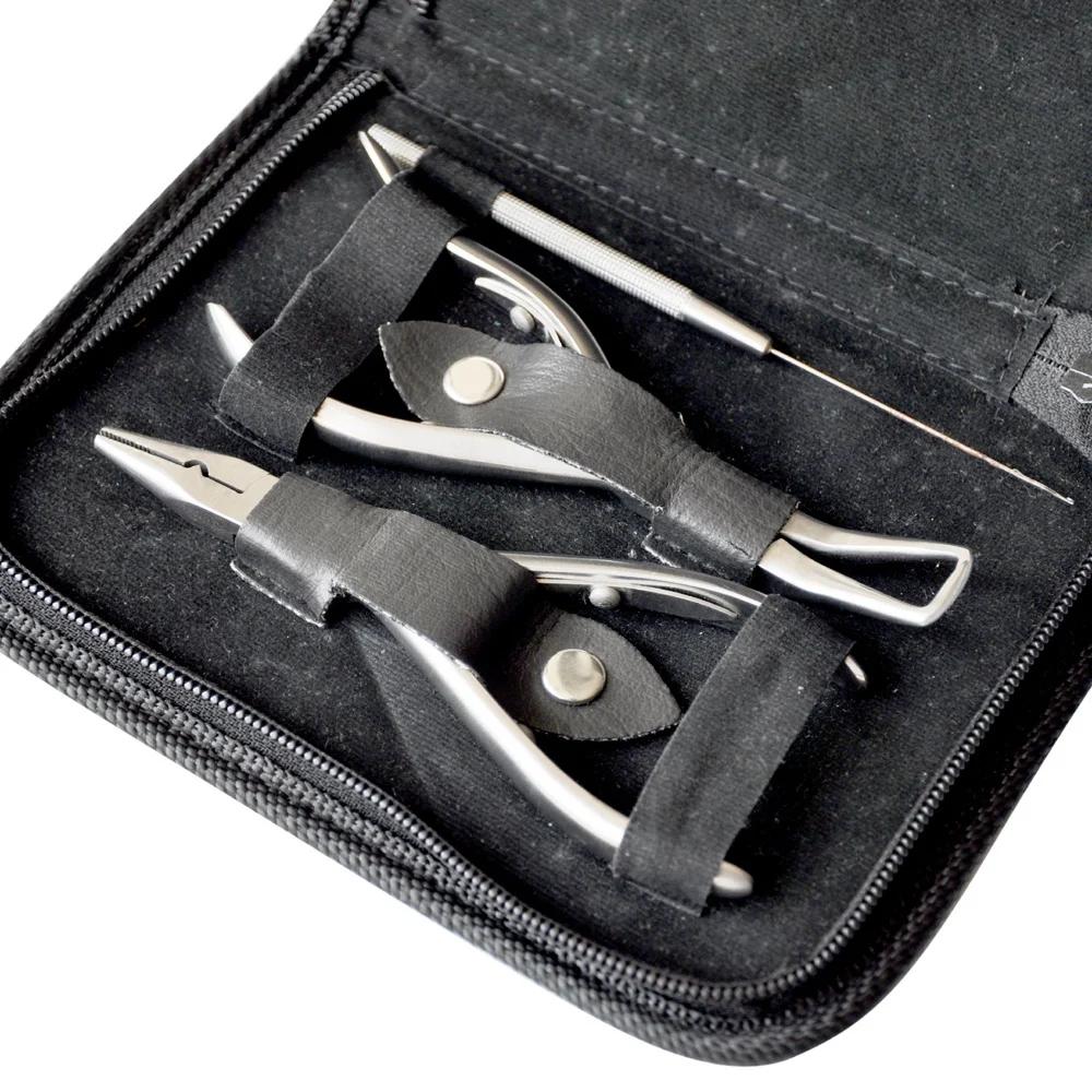 Плоскогубцы для волос, нано-кольца, 3 шт./компл., плоскогубцы для наращивания волос, набор инструментов для микрокольцевых звеньев, бусины, плоскогубцы для наращивания человеческих волос, крючок, игла