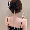 Butterfly Tassel Hair Claw Simple Solid Color Ponytail Claw Clip Girls Woman Fashion Female Large Size Headwear Hair Accessories