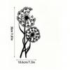 1 PC Black Iron Wall Art Elegant Flying Dandelion Modern Home Decor for Bedroom, Living Room, or Bathroom. Waterproof, Rustproof & Durable Wall Decor