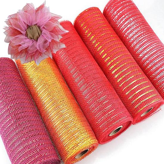 1 рулон, хорошая тканая упаковка, яркая цветная сетка «сделай сам», пластиковая практичная праздничная сенсорная лента, сетка