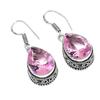 Pink Kunzite Gemstone Handmade 925 Sterling Silver Jewelry Earring 1.50
