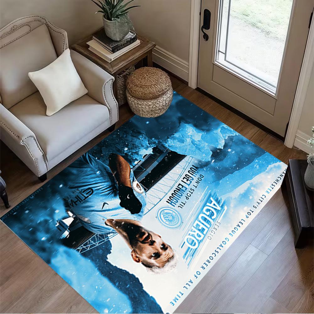 Dynamic Soccer Action Floor Rug Office Rug Suitable for Game Room Bedrooms Entryway Dormitory Antislip Carpet Office home decor Wedding Party Gift