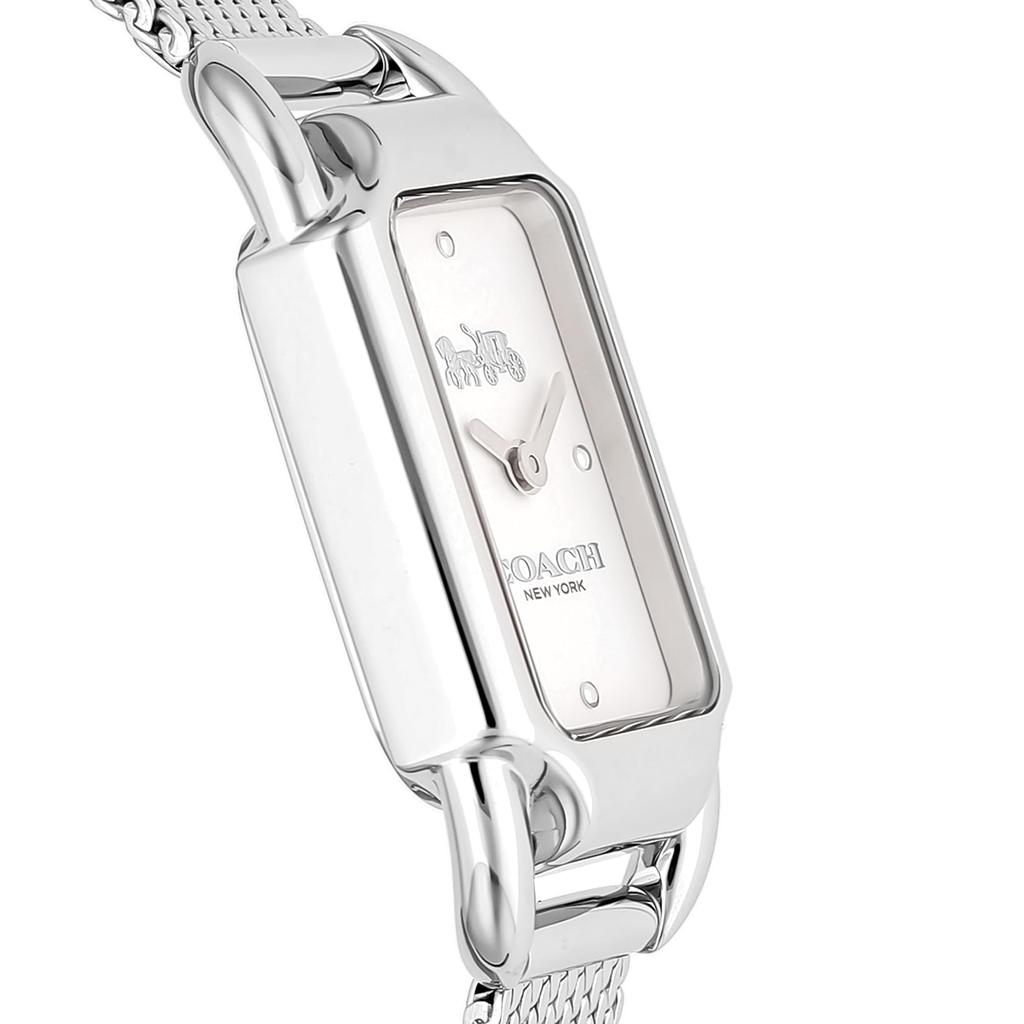 Часы CADIE с серебристым циферблатом из нержавеющей стали и минеральным стеклом, кварцевые часы, аксессуары, бренд часов 14504032 [Coach] 28,5 мм, женские [Товар]