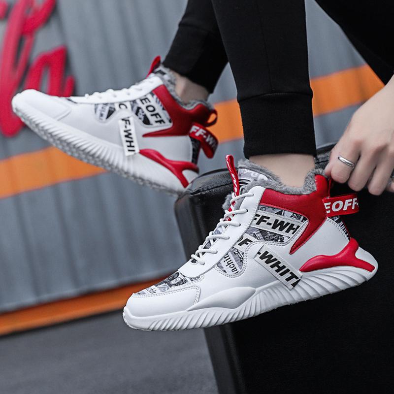 Men's Winter Sports Shoes Plus Velvet Warm and Comfortable Jogging Shoes Luxury Designer Shoes