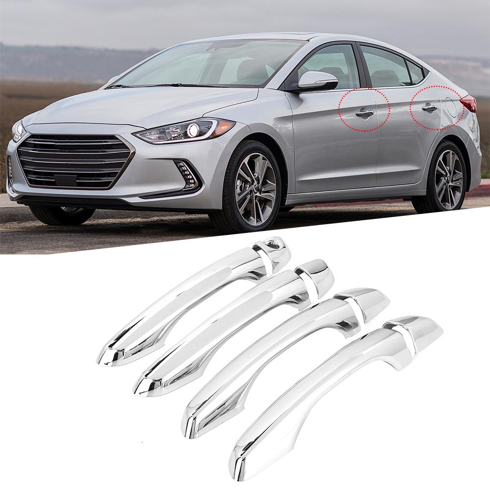 8 шт. ABS серебристая накладка на внешнюю дверную ручку автомобиля подходит для Hyundai Elantra 20182019