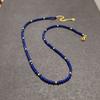 Lapis Lazuli Necklace Women Agates Fluorite Lapis Bullet Clavicle Chain Jewelry Gift