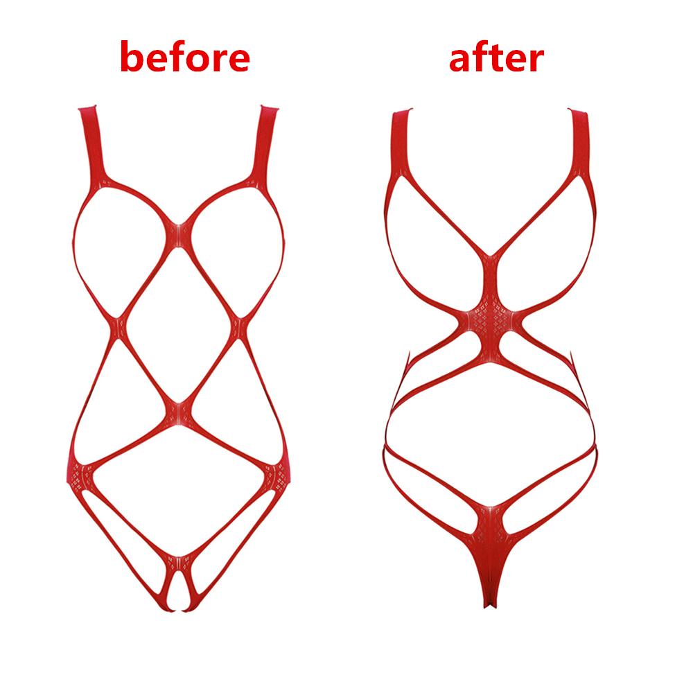 Плюс размер Женский глубокий V-образный вырез Сексуальный боди Рыболовная сетка Прозрачный без рукавов спинки Тонкий клубный комбинезон для вечеринок