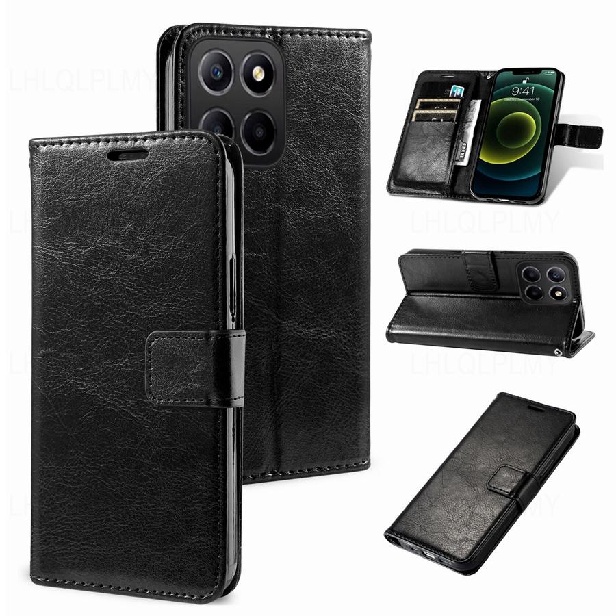 Luxury Leather Flip Protect Case For Honor 400 Lite X9C Smart X8C X5B X6B Magic 7 Pro Magic7 Wallet Cover Coque