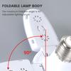 2024 LED Foldable Bulb with Fan Shape Blade Panels for Home Ceiling Light Folding Lamp