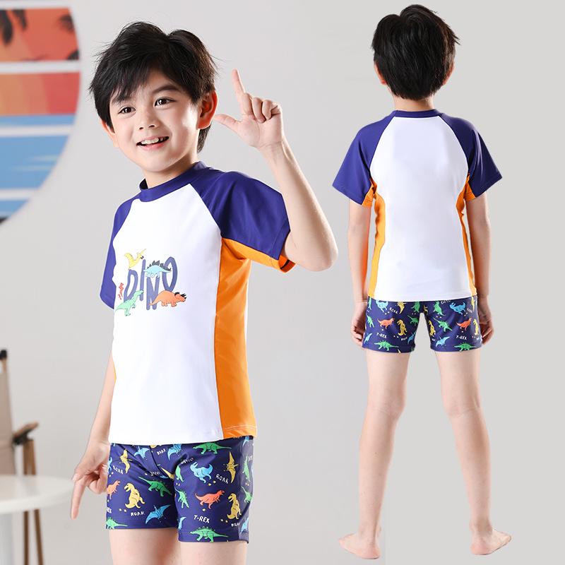 Комплект раздельного купальника для мальчиков: Профессиональные солнцезащитные плавки для детей 2025