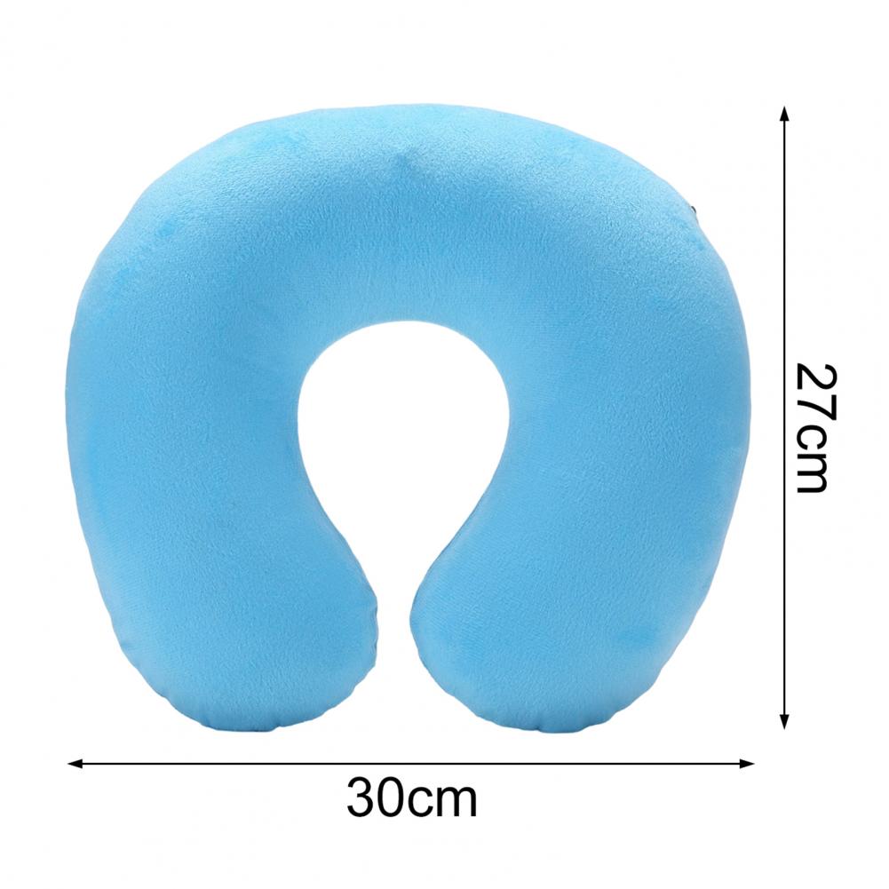 U-shaped Neck Pillow Inflatable Memory Foam Fatigue Relief Travel Pillow Flight Headrest Sleep U-shaped Cushion for Plane