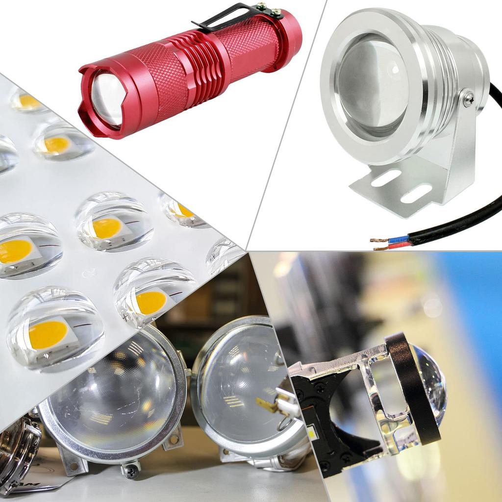 PATIKIL Диаметр 34 мм Высота мм 5 шт. Акриловая светодиодная оптическая выпуклая конденсаторная линза для светодиодного фонарика велосипедный налобный фонарь прозрачный 13,5