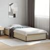 VidaXL Bed Frames Sonoma Oak 75x190 Cm Engineered Wood and Metal Bed Bedroom Furniture Guest Bed Slatted Base 845122