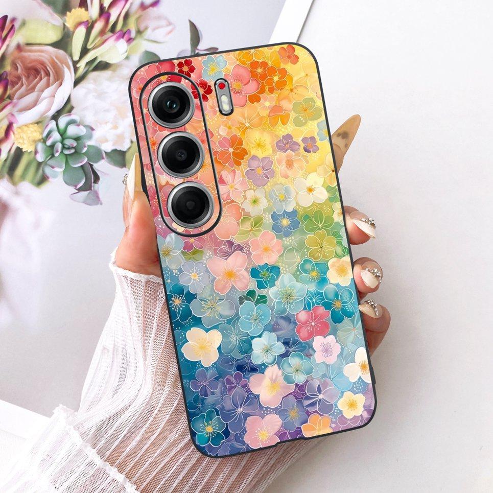 Чехол для телефона Tecno Camon 40 Pro 4G 5G Camon40 CM5, цветной, с рисунком бабочки и цветка, для женщин, девочек, мягкий силиконовый, матовая задняя крышка