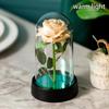 Вечные искусственные розы цветы подарок на день святого валентина для девушки светодиодная фольга цветок свадьба креативный настольный декор подарки