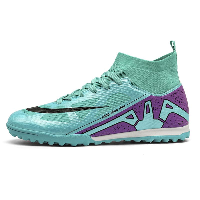 Взрослые высокие футбольные бутсы с шипами для искусственного газона, спортивная тренировочная обувь для мальчиков и девочек