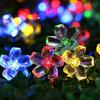 LED Solar Cherry Blossom String Lights - Outdoor Waterproof Flower Resin Shape for Wedding and Decoration