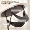 Coffee Table Sintered Stone Top Adjustable Foot Pads Modern Centre Table for Living Room Brown and Black
