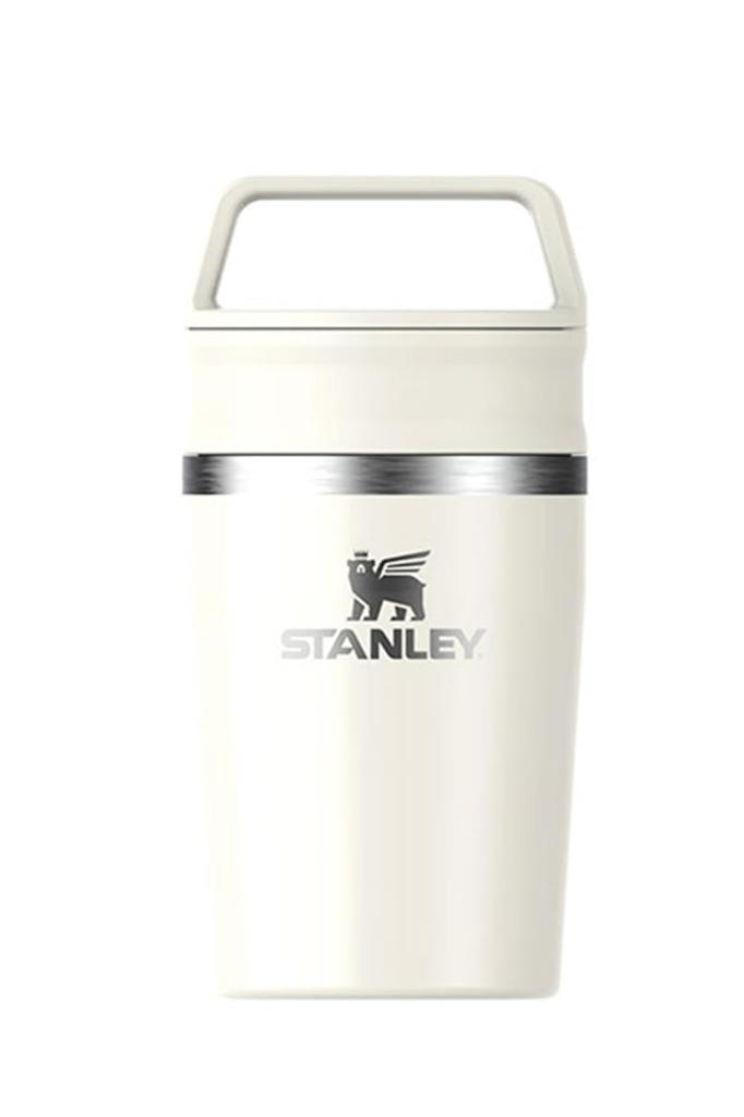 STANLEY Cafe To Go Vacuum Mug with Lid Cup 230ml Stainless Steel Cold Insulation Water Bottle Bottle Tumbler Outdoor Office Coffee Cream 0.23L