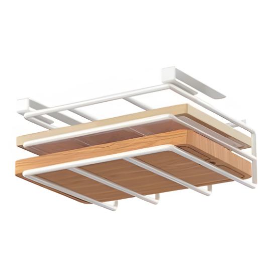 Кухонный подвесной органайзер с крючками, прочная несущая вешалка для бумажных полотенец, держатель для разделочной доски, полка для хранения