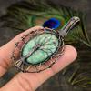 RubyFuchsite Gemstone Handmade Copper Wire Wrap Jewelry Pendant 3.03" y6F04