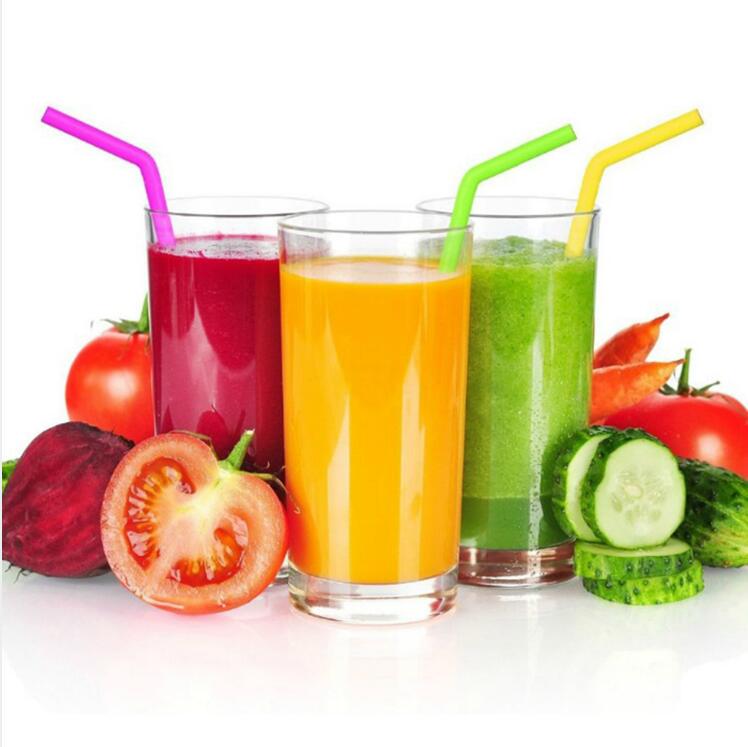 2pcs Reusable Silicone Straws Food Grade Silicone Straws Drinking With Cleaning Brush Party Straws
