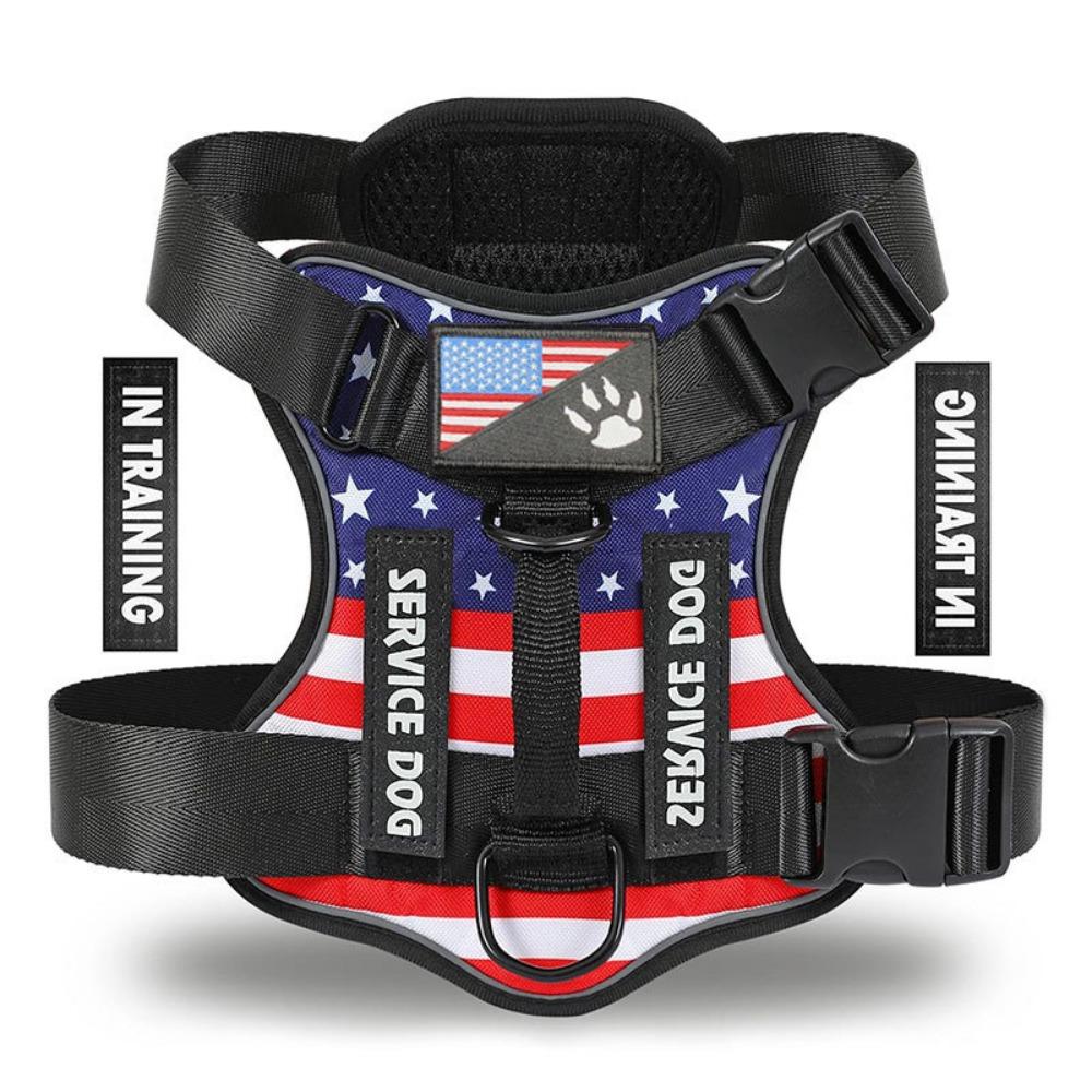 New Large Dog Tactical Chest Strap Vest Thickened Anti-explosion and Reflective Adjustable Without Neck Restraint