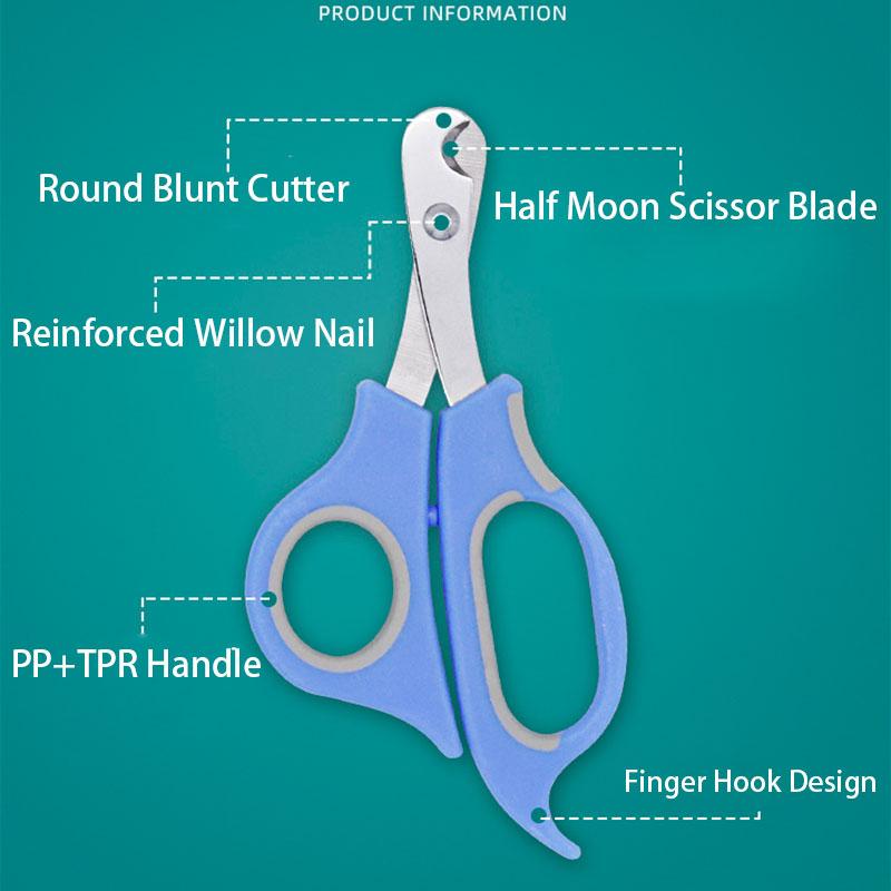 Лезвие из нержавеющей стали для собак, кошек, домашних животных, кусачки для ногтей, PP+TPR, удобная ручка, бытовые кусачки для ногтей, принадлежности для профессионалов