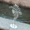 Stainless Steel Humanoid Windmill Metal Rotating Windmill Metal Paper Man Wind Spinner Outdoor Park Beach Rotating Decoration
