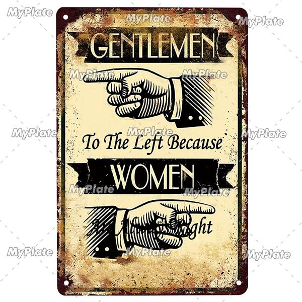 [MyPlate] Bathroom Rules Vintage Metal Sign Plaque Toilets Tin Sign Wall Decor For Pub Club Man Cave Bar Decoration Tin Plates