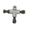 Metal T Shape Brake Line Tee Female Coupling Three Way Connector Car Brake Tube Fitting for ATV Go Kart Hydraulic System