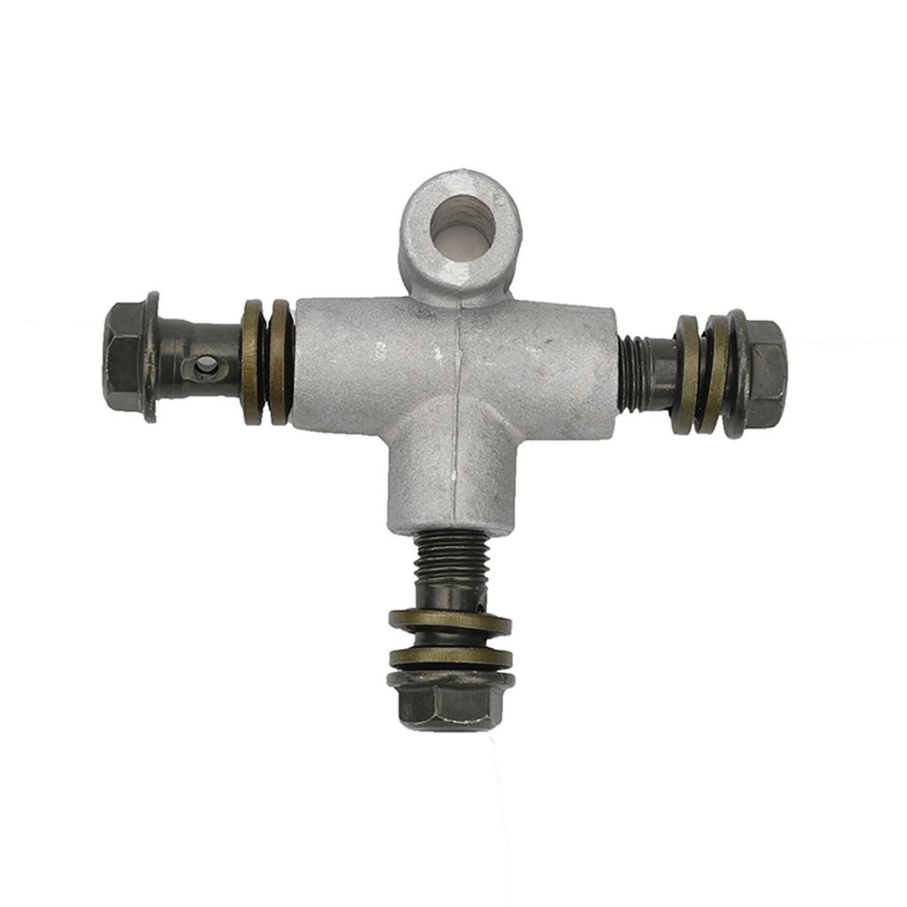 Metal T Shape Brake Line Tee Female Coupling Three Way Connector Car Brake Tube Fitting for ATV Go Kart Hydraulic System