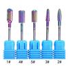 Rainbow Coating Tungsten Carbide Burrs For Nail Drill Bits With Stainless Steel Construction