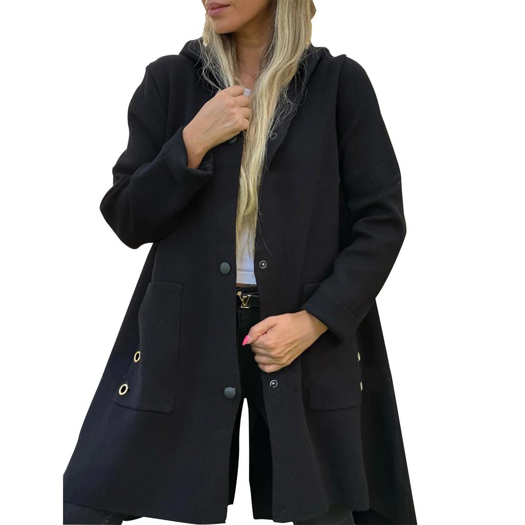 Женская куртка повседневная с длинным рукавом свободного покроя пальто зимняя верхняя одежда с карманом