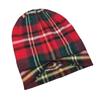 ZLIENSZUS Scottish Tartan Knit Hat for Adults - Minimalist Scottish Plaid with Neutral Tones, Soft Comfortable Suitable for Casual & Outfits, Versatil