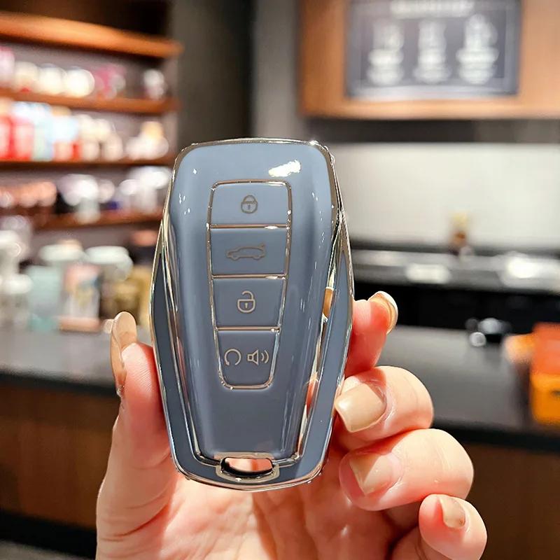 TPU Чехол-держатель для брелока автомобиля Набор для Geely Coolray X6 Emgrand Global Hawk GX7 Аксессуары для пульта Авто-стайлинг Брелок