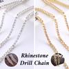 5M Rhinestone Drill Chain 2mm Glass Rhinestone Claw Chain Trim DIY Sewing Costume Craft Performance Clothing Decor Accessories