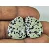 25.55Cts. Natural Dalmation Jasper (17mm X 24mm Each) Cabochon Match Pair SK-2522