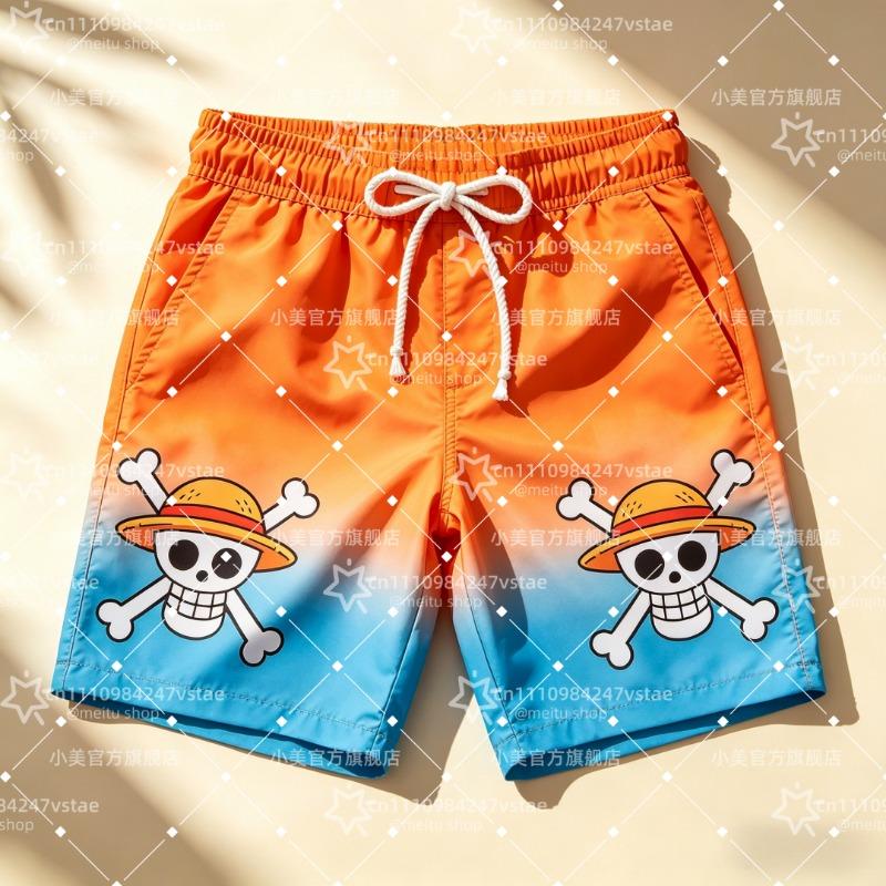2026 Горячая Распродажа One Piece Принт Луффи Зоро Мужские Пляжные Шорты Летние Быстросохнущие Высококачественные Модные Унисекс Аниме Board Shorts Спортивные