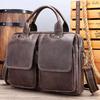 Модная мужская сумка через плечо в европейском и американском стиле в стиле ретро из натуральной кожи с несколькими карманами, деловой портфель из натуральной кожи, мужская сумка через плечо