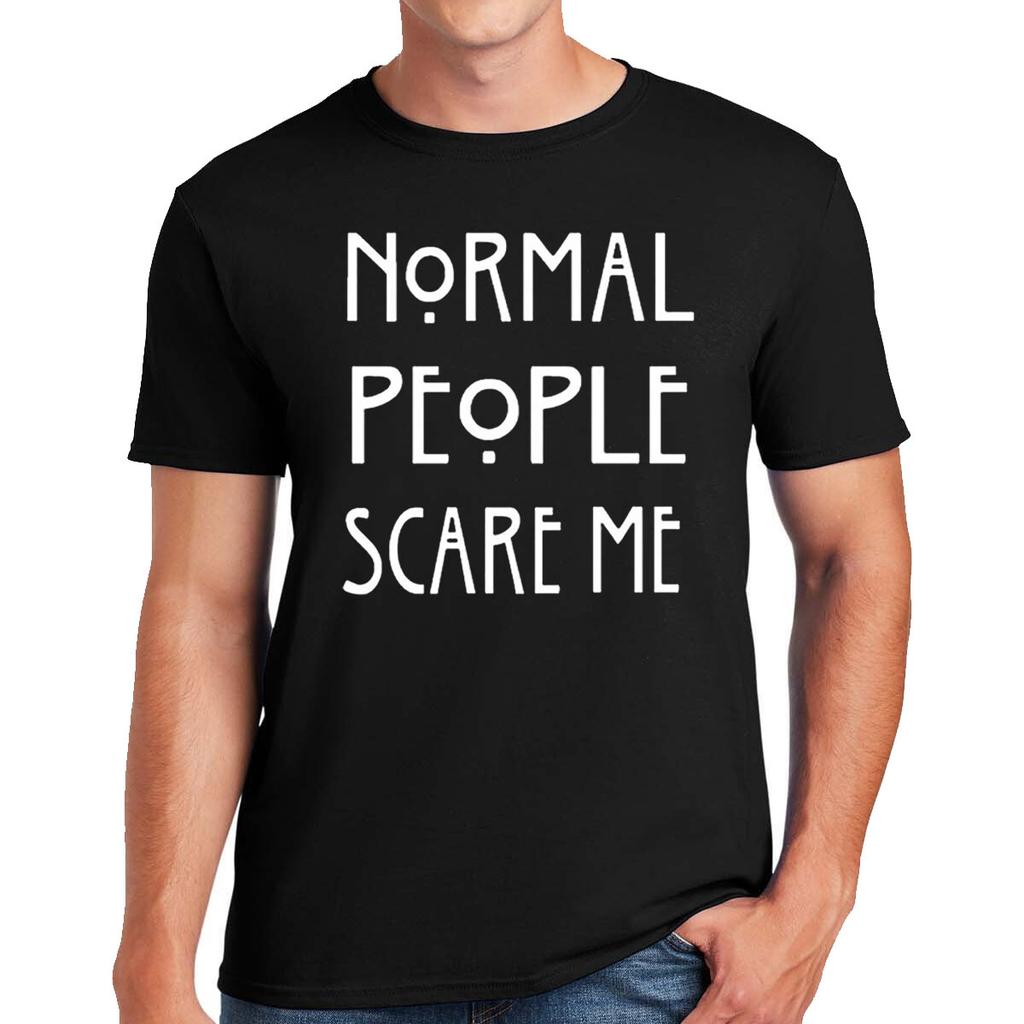 Normal People Scare Me T Shirt Funny Goth Rock Punk Gift Novelty Top Tee