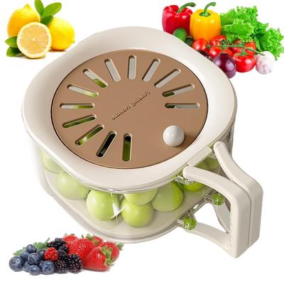 Контейнер-дуршлаг для фруктов с крышкой, Новая многофункциональная овощемойка, Портативный контейнер для хранения для кухни, Ручка для домашних пользователей