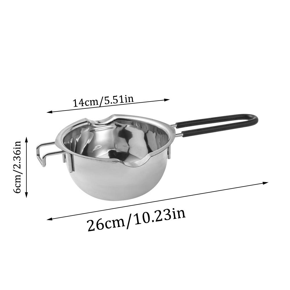 Household Handmade 304 Stainless Steel Melting Bowl, Chocolate Heating PotWax Melting Pot, Butter Melting PotSugar Boiling Pot