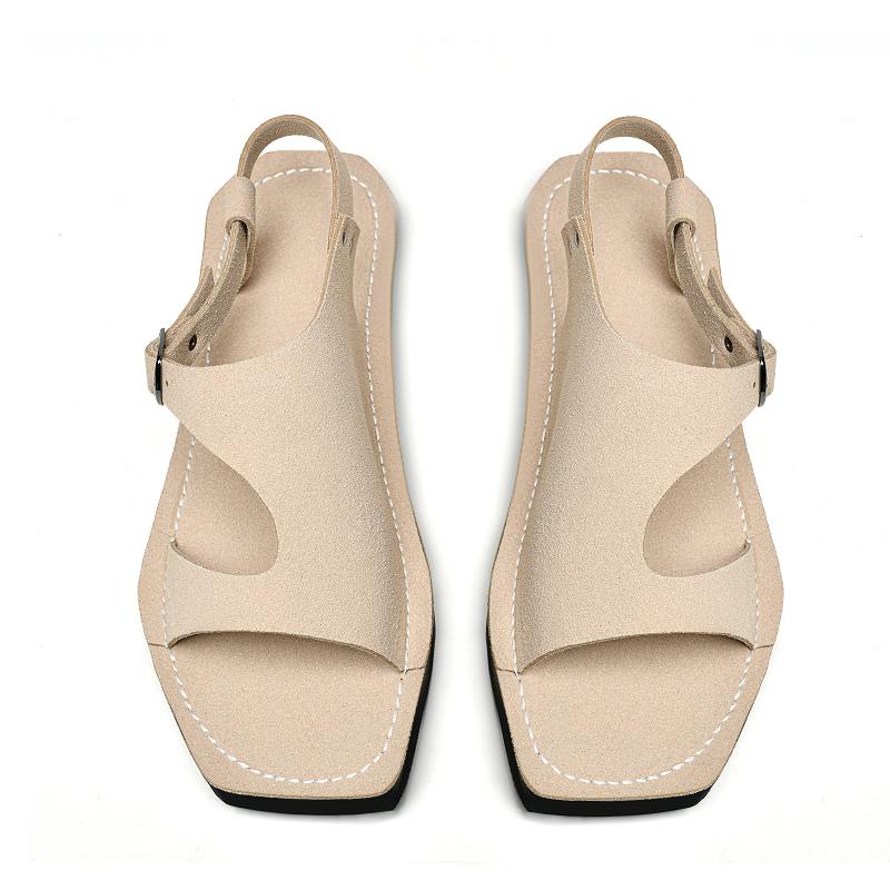 Fashion Comfortable Outdoor Sandaly Leisure Sandals New Arrival Men's Leather Sandals Stylish Summer Flats Hollow Fashion Beach Shoes