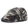 Men's Beret Camouflage Duck Tongue Cap Outdoor Sports Sun Hat Forward Hat Retro Curved Brim Hat
