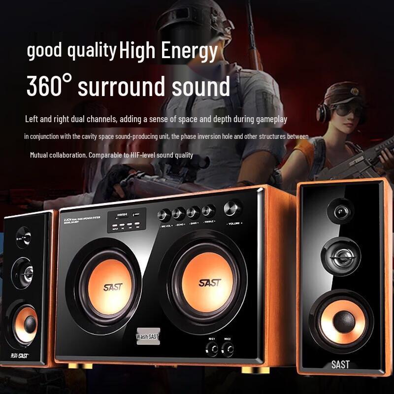 SAST SA-6601 Bluetooth Desktop Subwoofer Speaker