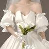 2pcs Bride Arm Sleeves Breathable Loose Sleeves Comfortable Outdoor Sleeves Suitable for Various Gowns