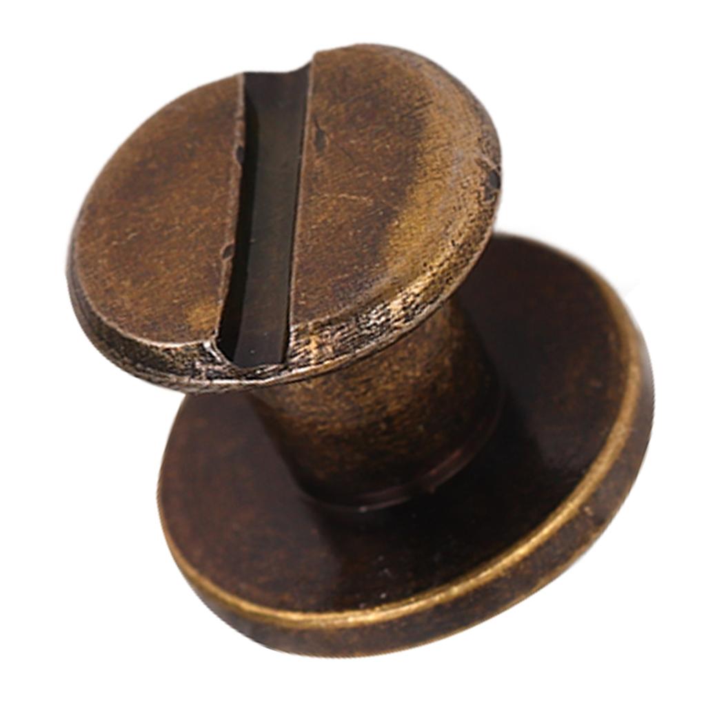 200 шт. Винт для переплета книг 9x6,5 мм Сделай сам Кожа Гальваническое покрытие Равномерное покрытие Переплетные винты