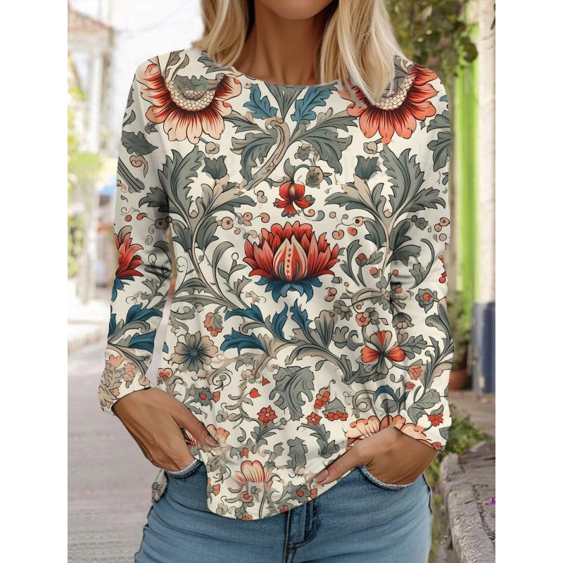 Модная женская футболка с длинным рукавом с цветочным узором, толстовка для девочек в стиле Харадзюку, одежда для взрослых с 3D-принтом в виде бабочки, женские топы, футболки